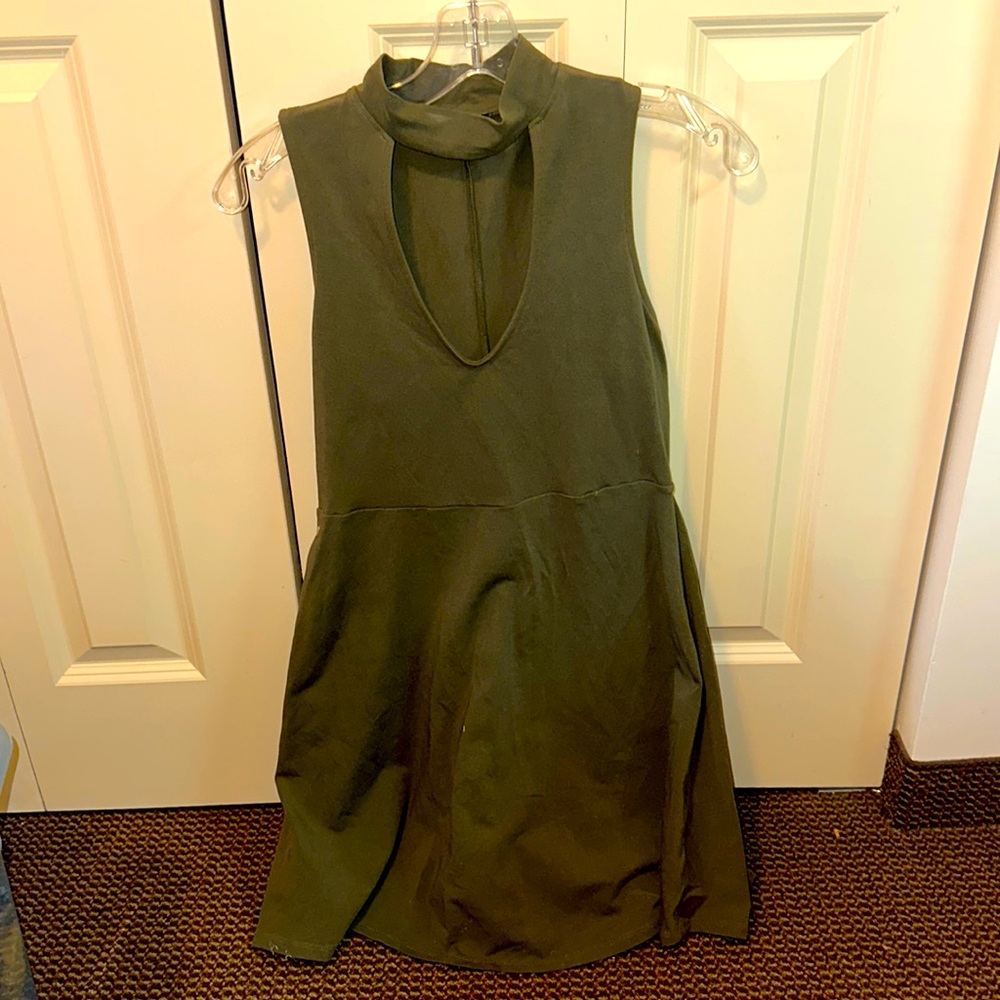 Olive Green Express Cut Dress